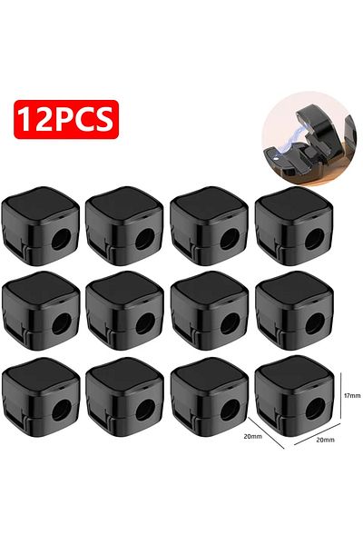 Choice 12PCS Black 24/6PCS Magnetic Cable Organiser Clips Cable Management Wire Manager Cord Holder Chargin