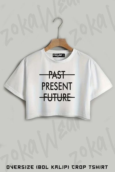 ZOKAWEAR Tricou oversize cu imprimeu Past Present Future