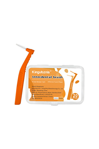 Choice9 20 قطعة من فرشاة أسنان كينجوبزنيس بين الأسنان، مقاس 1.2 مم، بمقبض قصي...