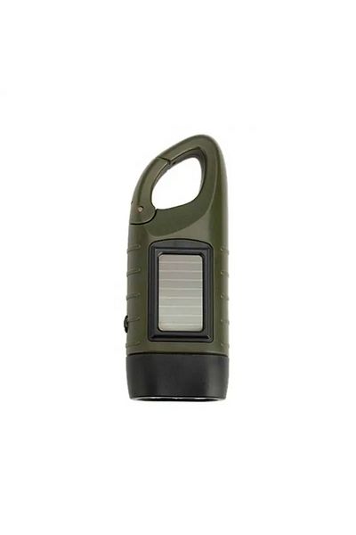Choice green Portable LED Flashlight Tent Light Hand Crank Dynamo Solar Power Torch for Outdoor Camping Hik