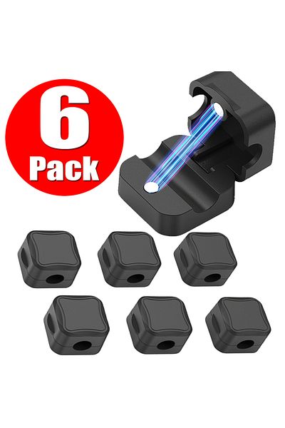 Choice Black 6pcs 3/6/12 Pcs Magnetic Cable Clip Cord Holder Adhesive Wire Holder Keeper Organizer for Home