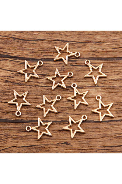 Choice KC gold 50 قطعة 14 × 16 مم 2 لون بالجملة سحر نجمة مجوفة هندسية قلادة س...