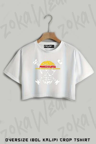 ZOKAWEAR Μπλουζάκι One Piece Straw Hat Pirates με στάμπα Oversize Crop