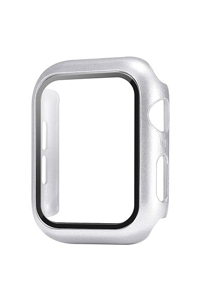 Choice 40MM Silver Tempered Glass Screen Protector Case Cover For Apple Watch Series 9 Ultra 8 7 6 5 4 3 2