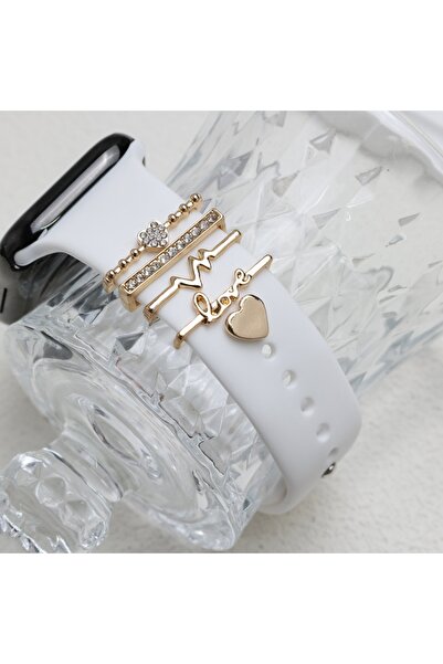 Choice 5 قطع ذهبية اللون من حلقات وأساور وحلقات وأحجار الراين لسوار الساعة، و...