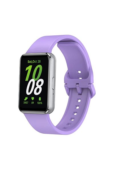 Choice Samsung Galaxy Fit 3 Purple Silicone Strap For Samsung Galaxy Fit 3 Watch Bracelet Replacement Sport