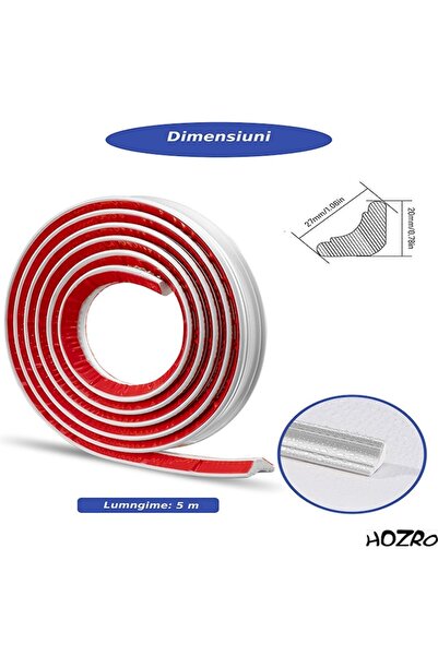 HOZRO Bandă decorativă autoadezivă 3D din PVC HOZRO