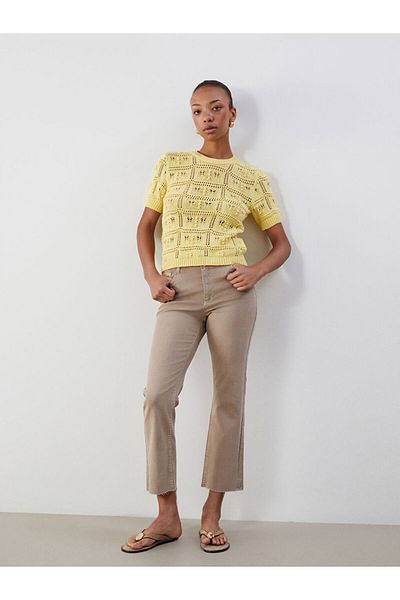 LC Waikiki New Season Crop Flare Women's Jean Trousers - S5Ps10Z8