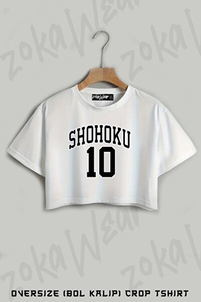 ZOKAWEAR Tricou Shohoku Tricou crop oversize cu imprimeu Sakuragi Slam Dunk
