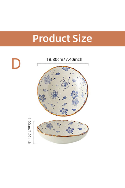 Choice طبق 7.5 بوصة D وعاء نودلز ياباني منزلي 7.5 بوصة وعاء حساء سيراميك بمقب...