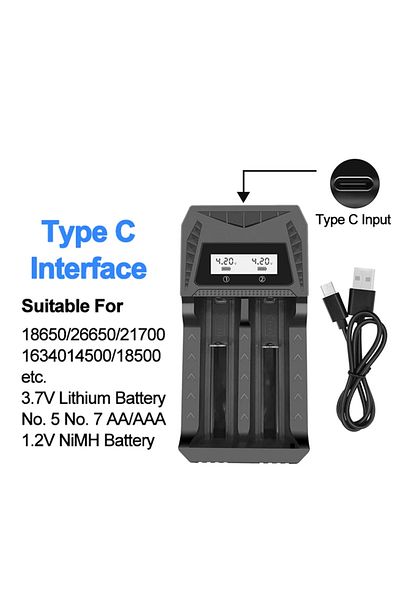 Choice 2 Slots Intelligent LCD Battery USB Charger 1/2/4 Slots For 18650 4.2V Rechargeable Lithium Battery