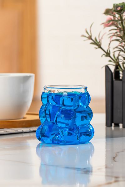 Porsima 028 Set of 6 Heat Resistant Borosilicate Glass Beverage Soft Drink Coffee and Presentation Cup Set 100 ml