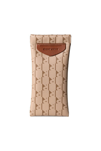 Choice Khaki 1/2Pcs Set Fashion Glasses Bag Portable Stylish Squeeze Top Leat...