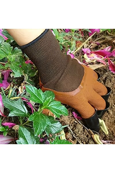 Choice As picture shows 1 pair - Claw gardening gloves, digging and planting protective gloves, durable, wa