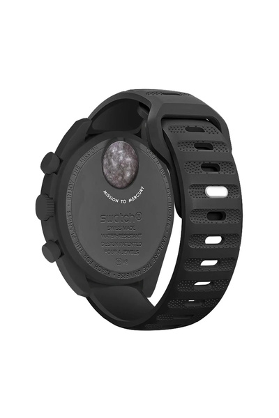 Choice سوار سيليكون أسود من مون سواتش لساعة إكس سواتش جوينت، سوار مون سواتش ر...