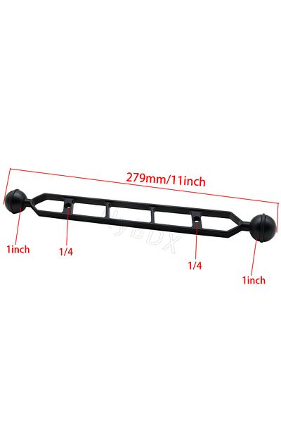 Choice Orange#ff6600 5 7 9 11 inch Dual Ball Head 1" Joint Adapter Extension Arm for GoPro Underwater Butte