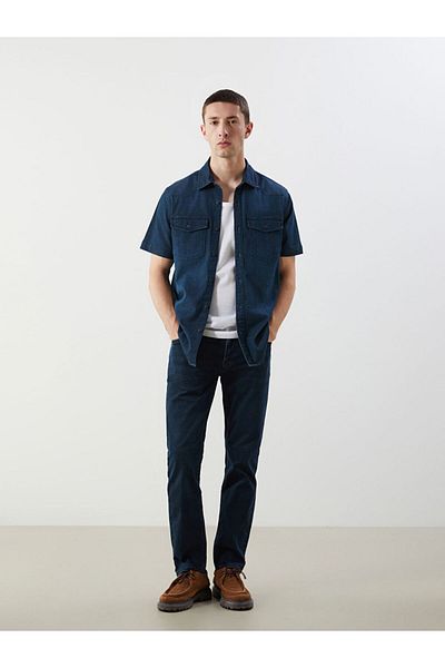 LC Waikiki Regular Fit Short Sleeve Men's Jean Shirt