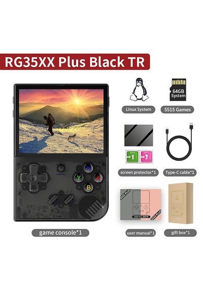 Choice 64G RG35XX Plus Black T ANBERNIC RG35XX Plus/RG35XX Retro Handheld Game Console 3.5″ IPS Screen Linu