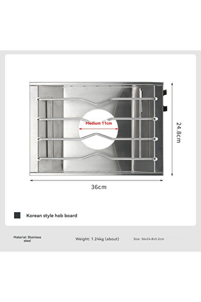 Choice CK-25PG CAMPINGMOON CK-25PG Stainless Steel Korean Style Furnace Plate...