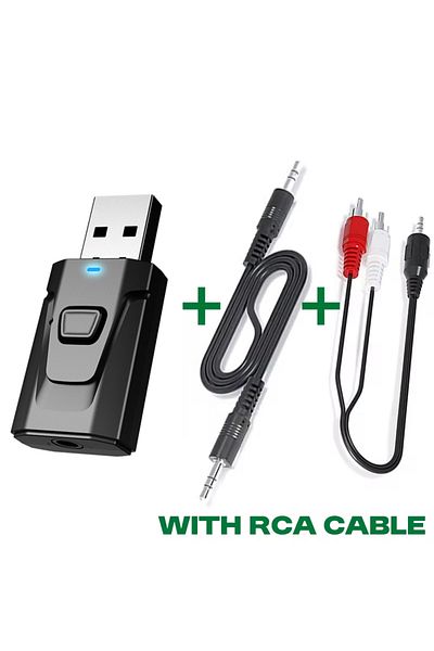 Choice With RCA Cable USB Bluetooth 5.4 Audio Transmitter Receiver MIC Wireless Adapter 3.5mm AUX/RCA for