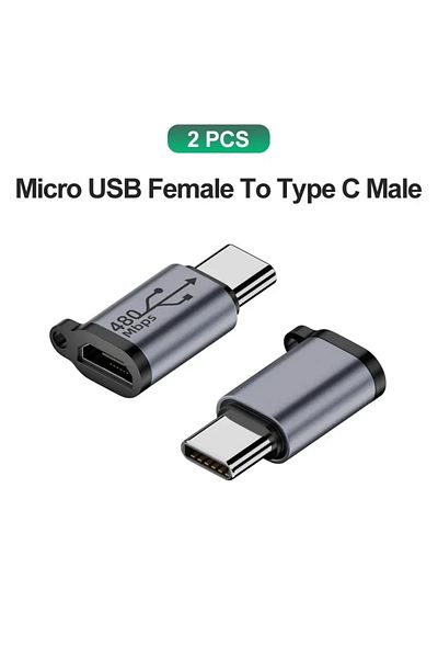 BSN محولان من مايكرو إلى نوع سي USB C من النوع C إلى مايكرو إلى ميني USB أنثى لأجهزة iPhone 14 13 Xiao