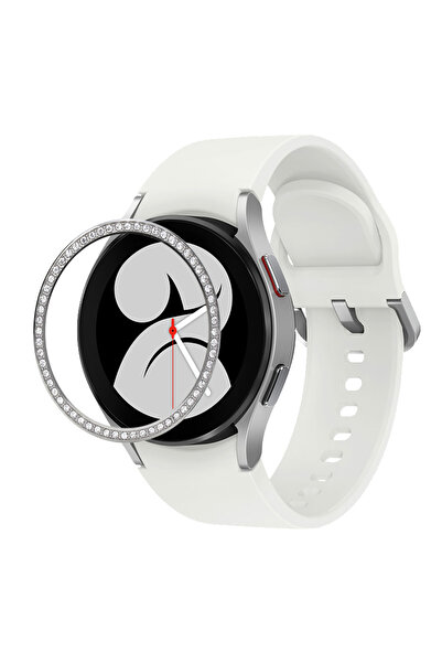 Choice1 غطاء حماية لساعة سامسونج جالاكسي واتش 4 5 6 7 40 مم مع إطار فضي مزخرف...