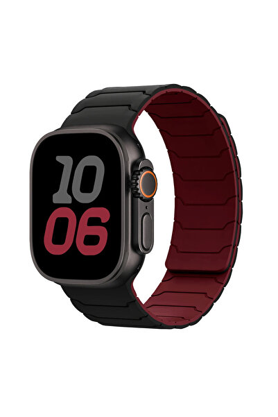 Choice S10 42-38 40 41 مم 11 حزام أسود أحمر لساعة ألترا 2 باند 49 مم 45 مم 44...