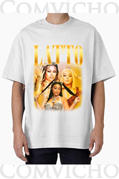 COMVİCHO تي شيرت مطبوع بتصميم لاتو v1 للجنسين