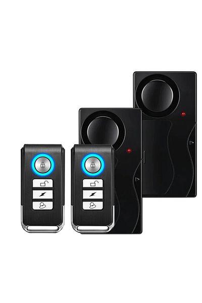 Choice B Camluxy Anti-Theft Alarm 110db Loud Door and Window Alarm Wireless Vibration Alarm with Remote Co.