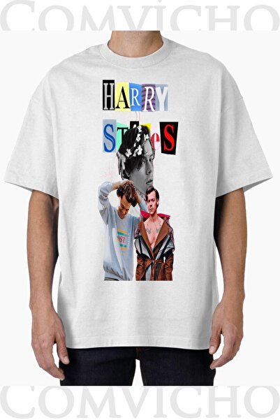COMVİCHO Unisex Harry V1 Design Printed Oversize T-Shirt