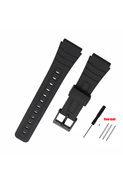 Choice حزام ساعة سيليكون أسود-أسود 16 مم 12 14 16 18 20 22 مم لـ W800H SGW400...