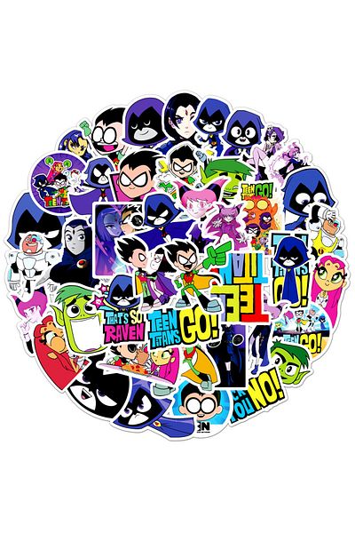 Choice 50pcs 50Pcs Teen Go Titans Stickers for Water Bottles Teen Go Titans Birthday Party Supplies for Kid