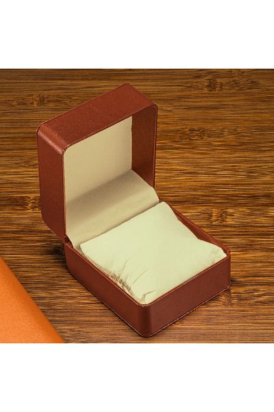 CAOWTAN Brown Black Single Watch Gift Box with Pillow PU Leather Wristwatch Display Case Organizer for Men C