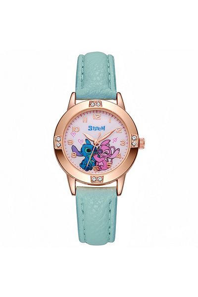 Miniso Stitch-blue Anime Pointer Quartz Watches Children's Watch Lilo & Stitch Children Watchs Holiday Gift