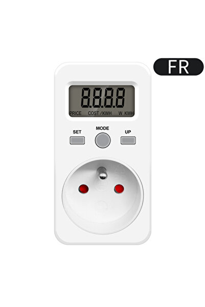 Choice6 مقياس طاقة رقمي بقابس FR، يعمل بجهد 220 فولت و110 فولت تيار متردد، عد...