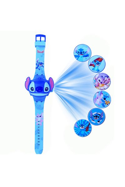 Miniso 6ty-lan-sdz 3D Cartoon Stitch Kids Watches For Girls Projection Unicorn Mickey Children Watch Digita