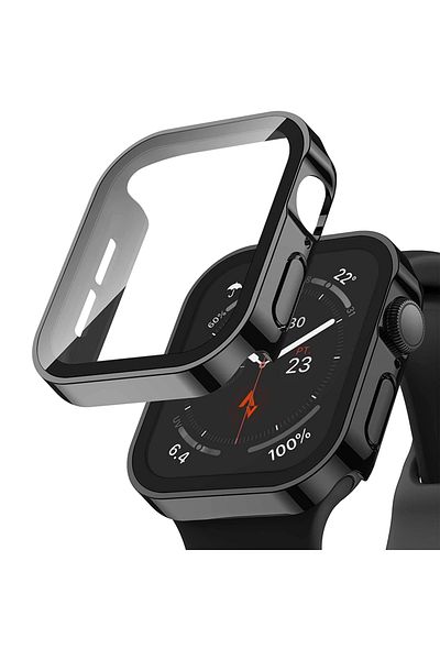 Choice Series 7 8 9 45mm Black Waterproof Case for Apple Watch 7 8 9 45mm 41mm 10 46mm 42mm Screen Protecto