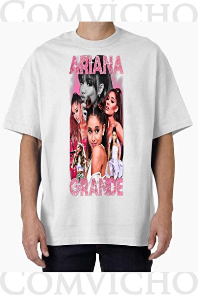 COMVİCHO تي شيرت مطبوع بتصميم أريانا غراندي v1 للجنسين