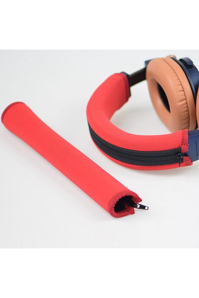 Choice red Zipper Headphone Protector Sleeve Cushion Pad Headband For Audio Technica ATH MSR7 M50X M40X M30