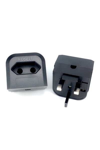 Choice UK UK Plug Type G Adapter with fuse 13A EU European 2 prong round to UK Singapore Malaysia 3 Pin Con