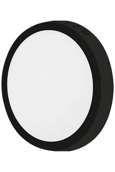 Cata Ct-5235 18W Panel Led Luminaire Black Round Surface Mounted Metal Case White Light 6400K