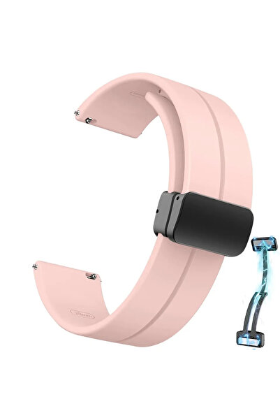 Choice سوار رياضي من السيليكون باللون الوردي العالمي مقاس 20 مم و22 مم لساعات...