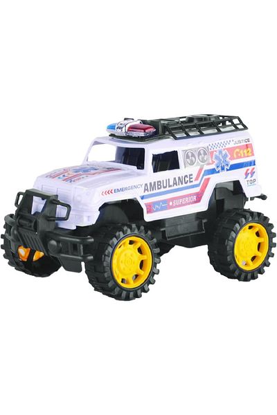 rexa White Ambulance Jeep Toy – Emergency Rescue Vehicle for Kids
