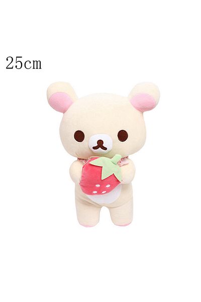 Choice Strawberry WH 25cm New Strawberry Rilakkuma Plush Toy Cute Soft Teddy Bear Stuffed Doll Cartoon Whit