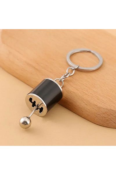 Choice Black Mini Turbocharged Keyrings Car Style Gearbox Pendant Old Button Keychain Gear Shift Metal Car