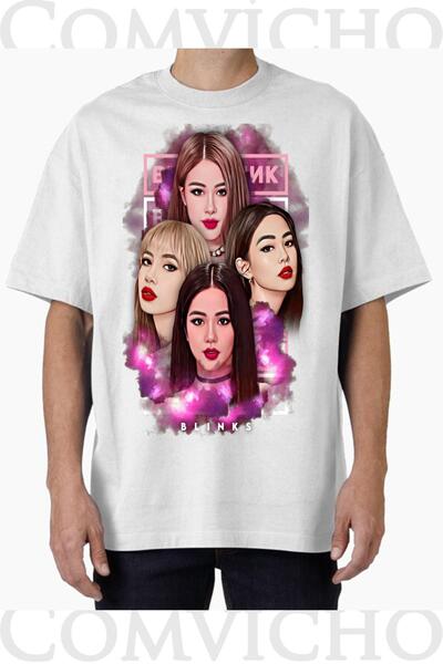 COMVİCHO تي شيرت مطبوع بتصميم Blinks للجنسين