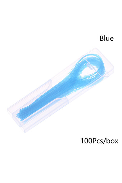 Choice1 100 قطعة من خيط تنظيف الأسنان باللون الأزرق، خط سحب الأسنان للفم لتاج...