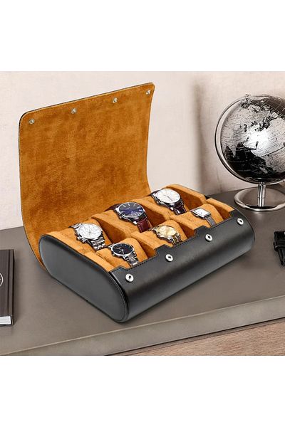 Choice Brown Watch Travel Case - for Men - for Women -New Watch Roll Travel Case Organizer Display - Watch