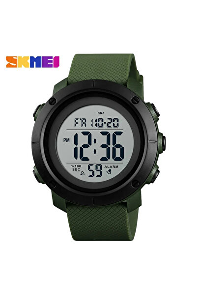 Skmei ساعة SKMEI 1426 رياضية رقمية مقاومة للماء باللون الأخضر والأبيض للرجال ...