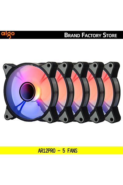 Aigo A-RGB WHITE black 5 fans Aigo AR12PRO Computer Case fan ventoinha PC 120mm rgb fan 4pin PWM CPU Cool